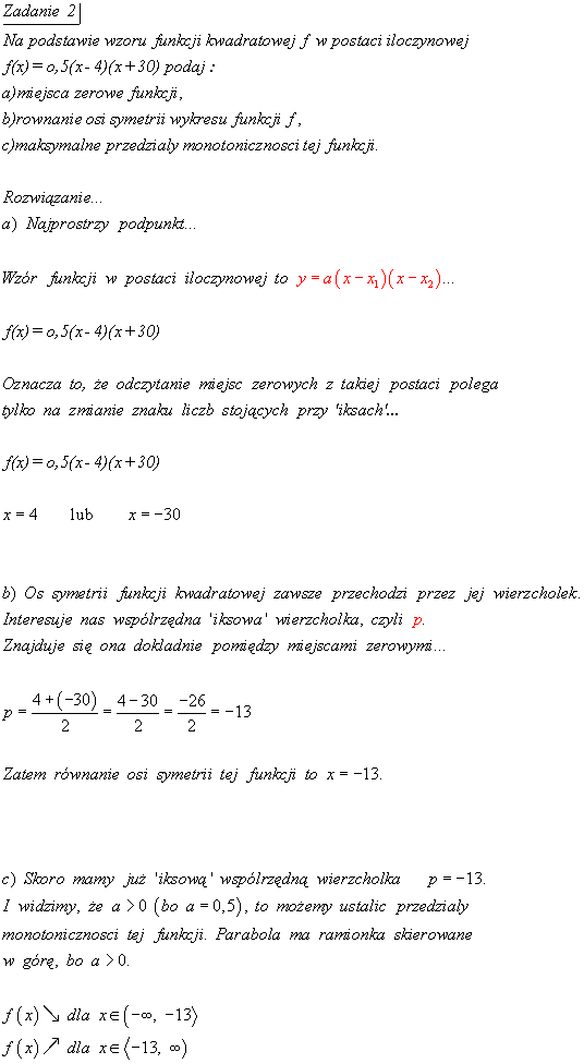 Askly | 1)napisz wzor funkcji kwadratowej f w postaci